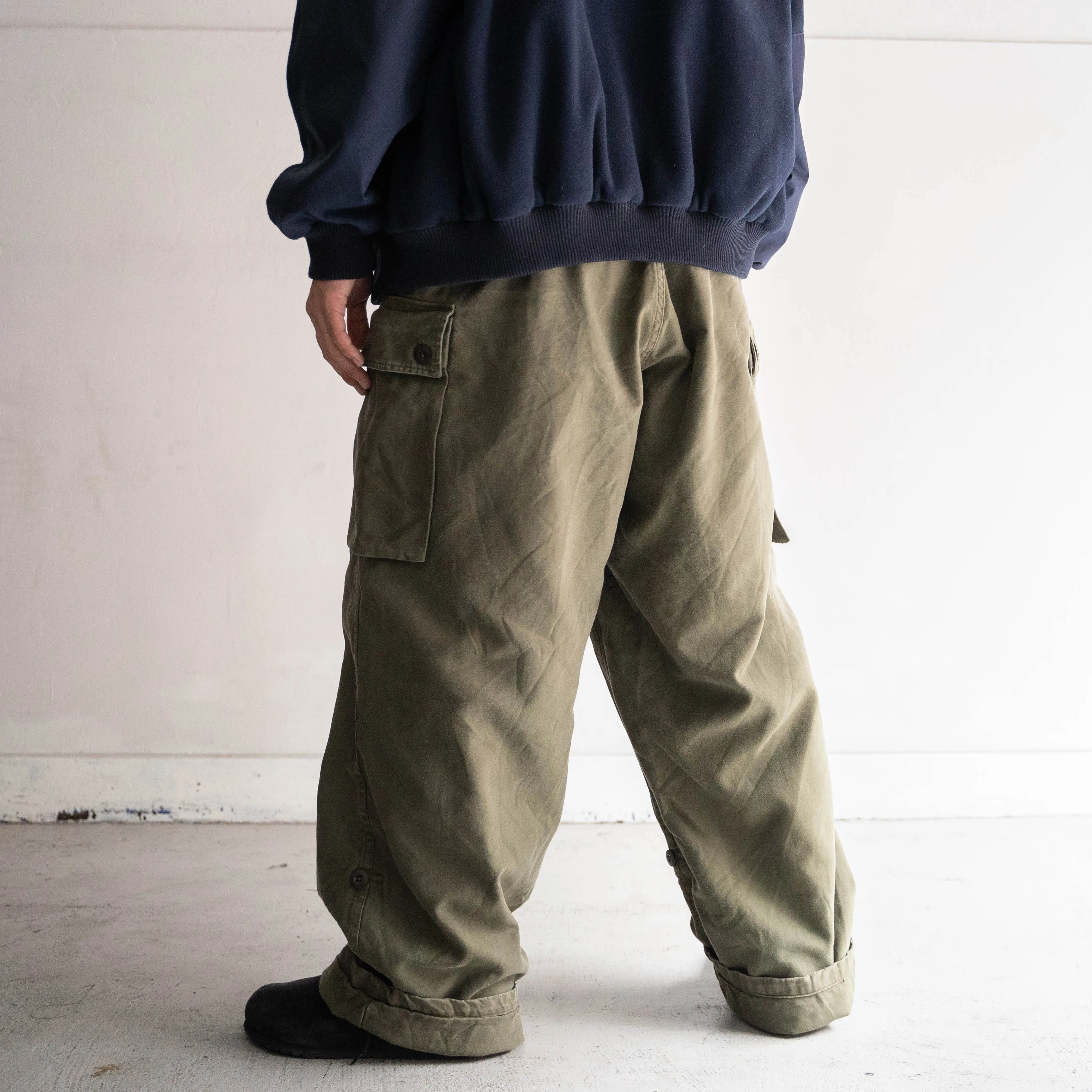 1950-60s Dutch military double face cargo pants -good condition-