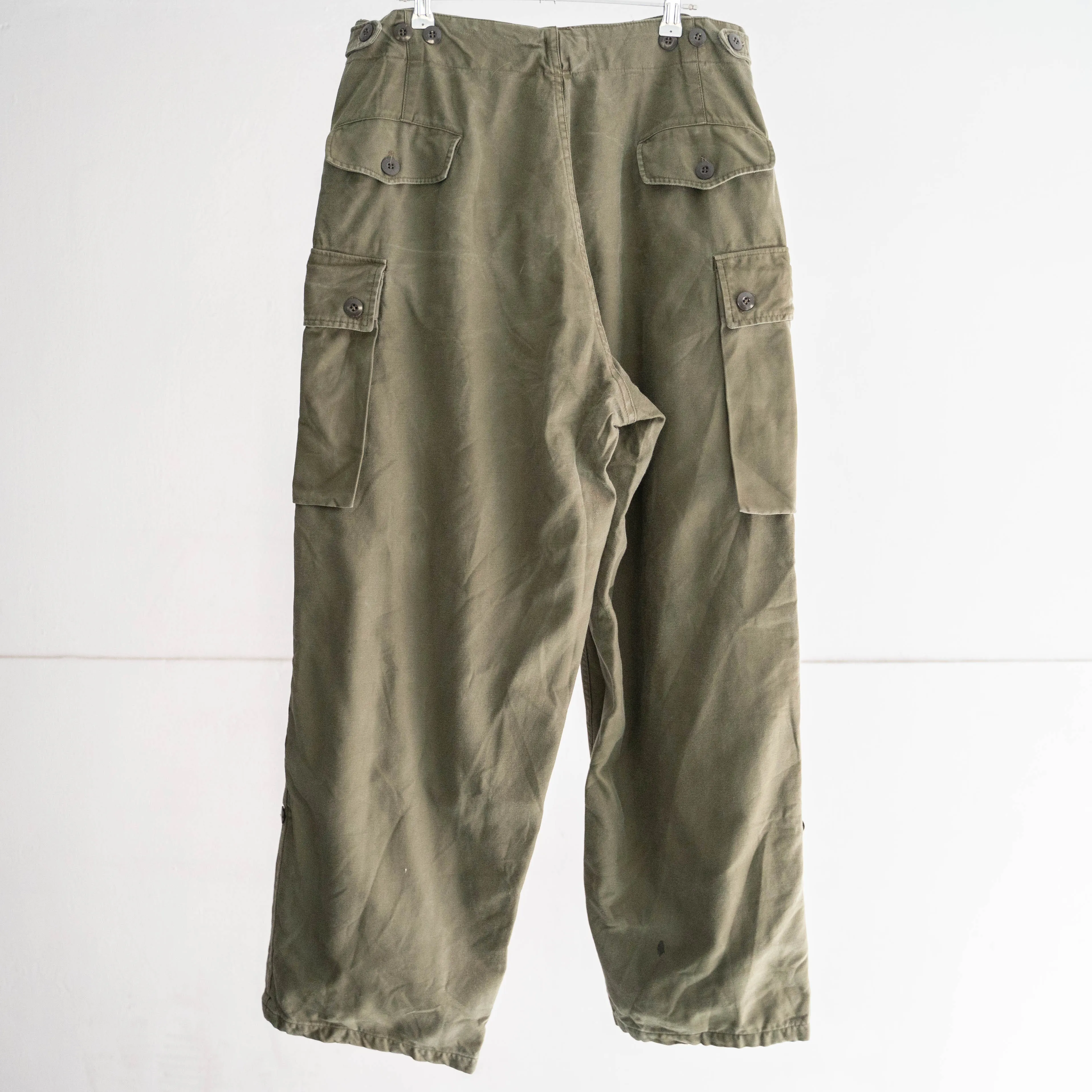1950-60s Dutch military double face cargo pants -good condition-