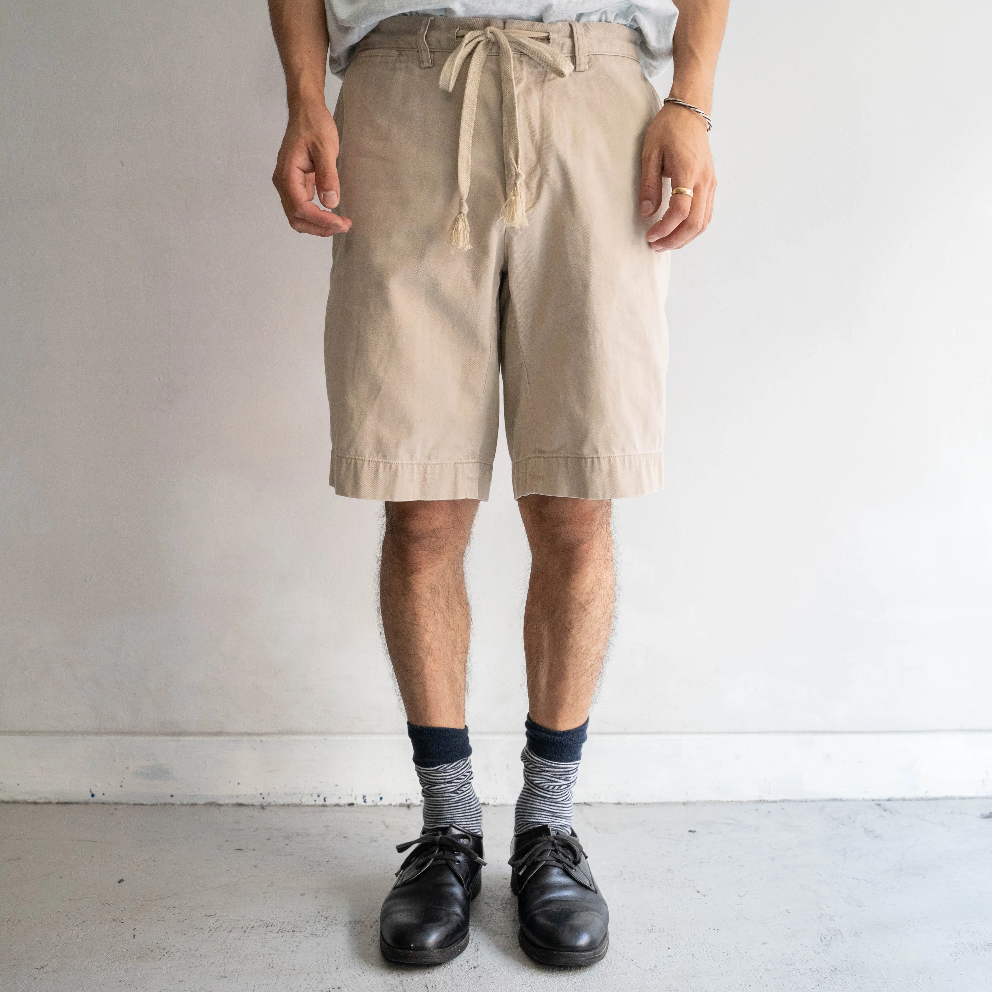1990s Ralph Lauren light brown color ’with waist cord remake'