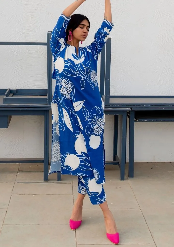 Blue Anaar Kurta Set