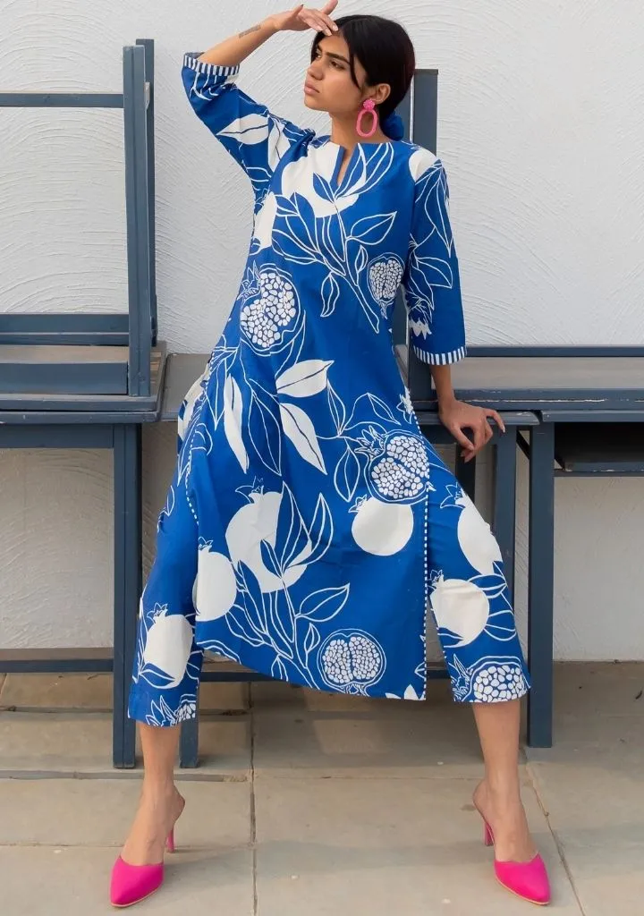 Blue Anaar Kurta Set