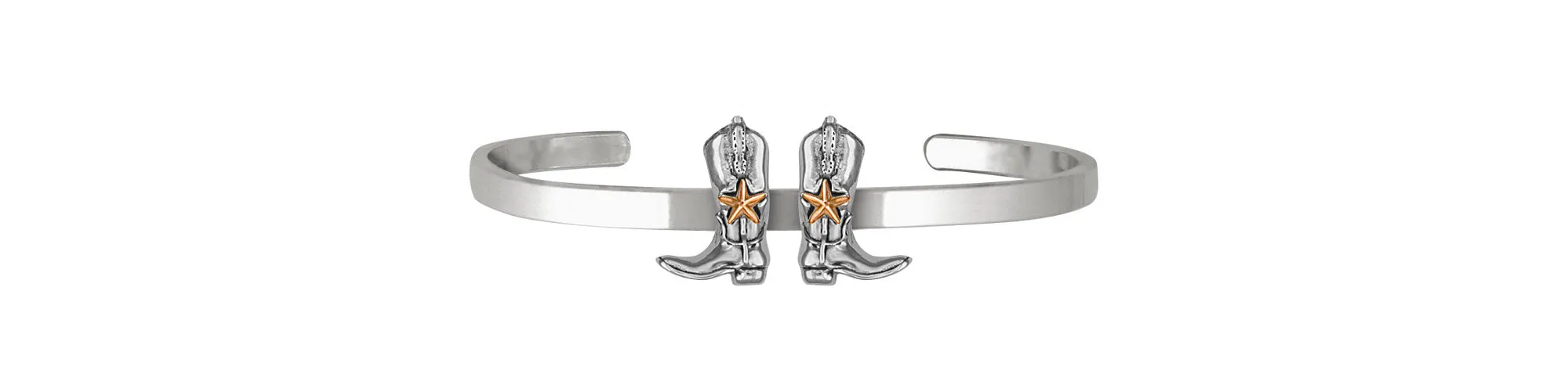 Boot Jewelry Sterling Silver Handmade Western Texas Boot Bracelet  1005-CB
