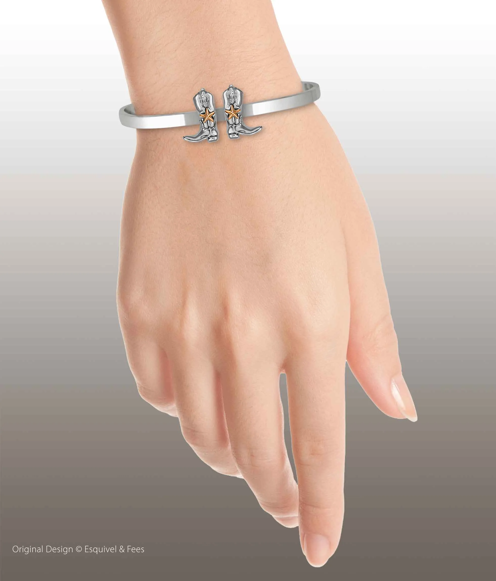 Boot Jewelry Sterling Silver Handmade Western Texas Boot Bracelet  1005-CB