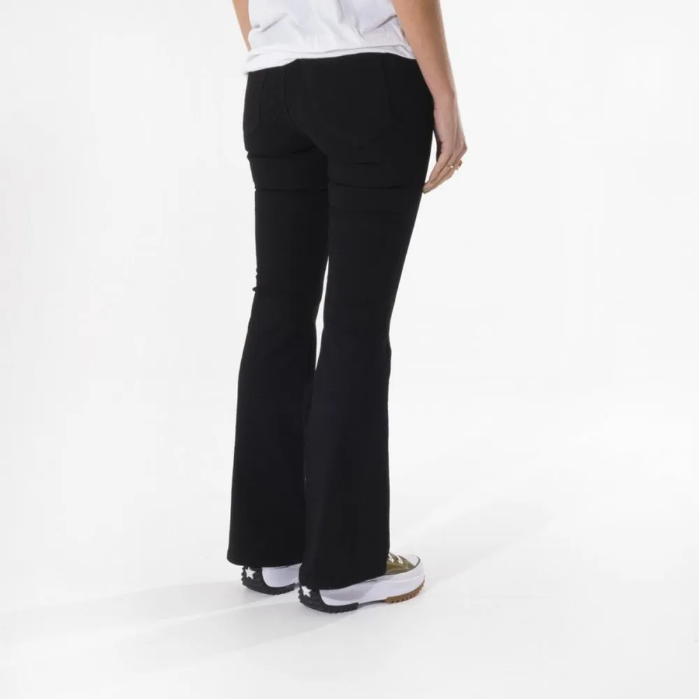 DR DENIM SONIQ 1910121 BLACK PANTALONE ZAMPA DONNA