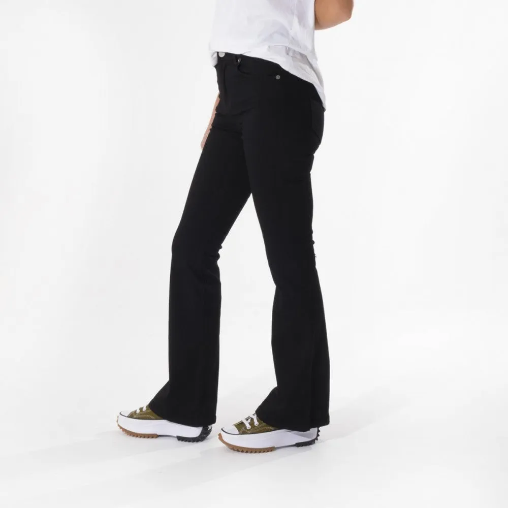DR DENIM SONIQ 1910121 BLACK PANTALONE ZAMPA DONNA