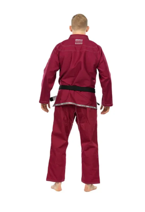 FUJI Suparaito Pearl Weave BJJ Gi - Burgundy