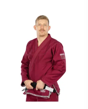 FUJI Suparaito Pearl Weave BJJ Gi - Burgundy