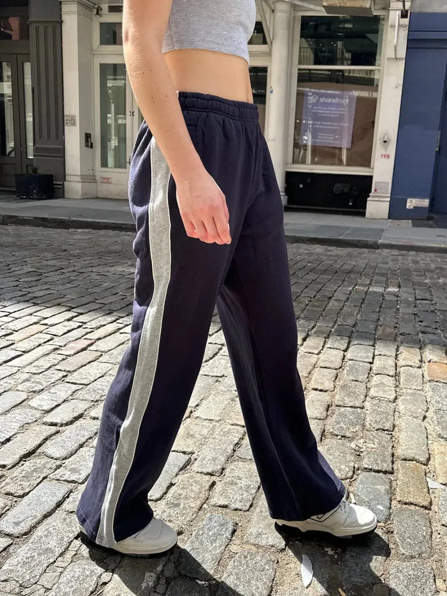 Girlary Patchwork Loose Sport Pants Women Autumn Cotton Elastic High Waist Straight Pant Vintage Harajuku Casual Y2k Trousers