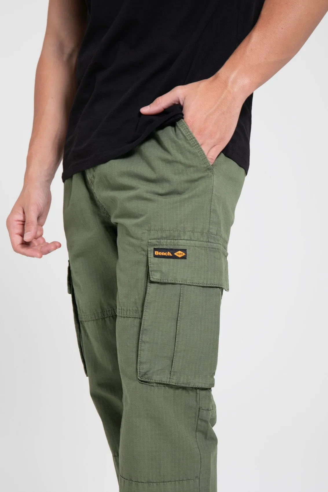 Mens 'DEVVIE' Cargo Pants - KHAKI