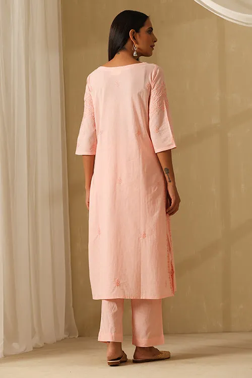 Okhai "Rooh" Chikankari Pure Cotton Kurta Pant Set