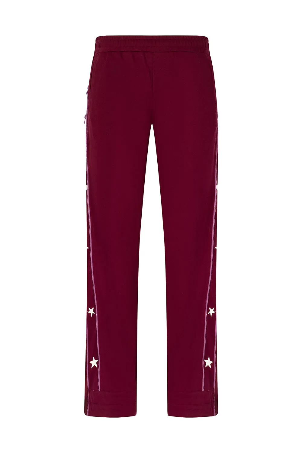 SUNSET RODEO TRACK PANTS-BURGUNDY